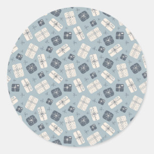 Cozie cadeau dozen Naadloos vectorpatroon Ronde Sticker