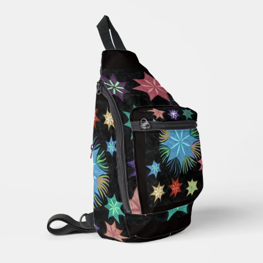 CozmicninjaStar op een draagtas Sling Bag (Linkerhoek)