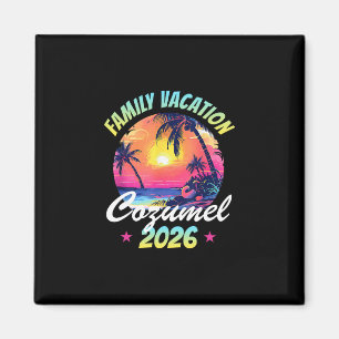Cozumel 2026 Gezinsvakantie Throwck Retro Strand S Magneet