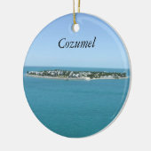 Cozumel Blue Water Tropical Ornamement Keramisch Ornament (Links)