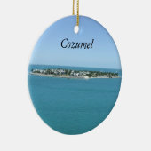 Cozumel Blue Water Tropical Ornamement Keramisch Ornament (Rechts)