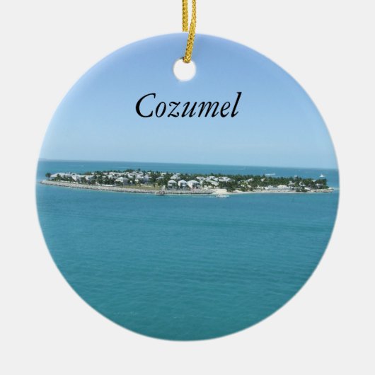 Cozumel Blue Water Tropical Ornamement Keramisch Ornament (Voorkant)