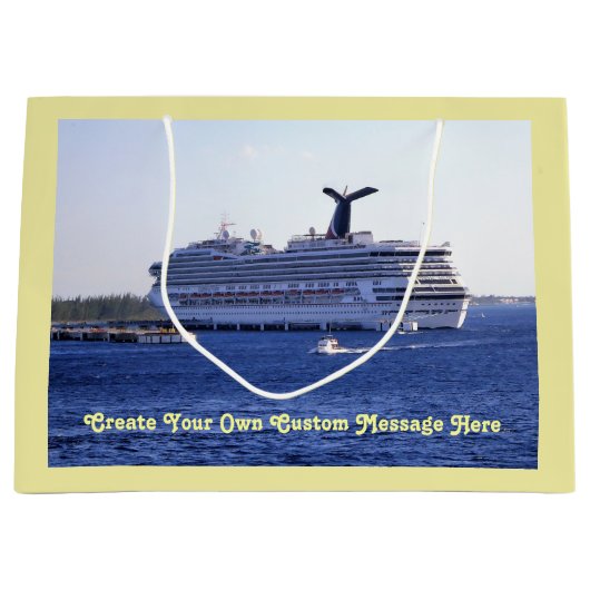 Cozumel Cruise Ship Visit Custom Groot Cadeauzakje (Voorkant)