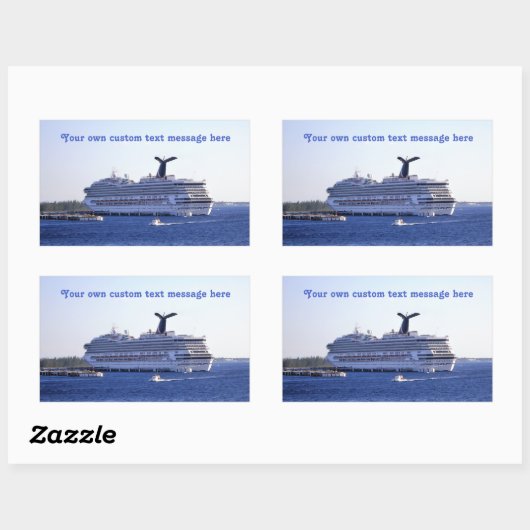 Cozumel Cruiseschip Bezoek Custom Rechthoekige Sticker (Vel)