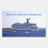 Cozumel Cruiseschip Bezoek Custom Rechthoekige Sticker (Voorkant)