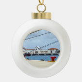 Cozumel Dockside Keramische Bal Ornament (Voorkant)