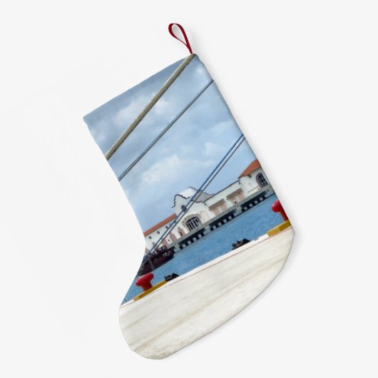 Cozumel Dockside Kleine Kerstsok (Achterkant (Hangend))