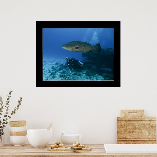 Cozumel - Grouper en Dave Poster (Keuken)