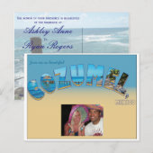 Cozumel Huwelijksuitnodiging Uitnodiging Briefkaart (Voorkant / Achterkant)