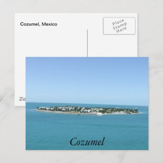 Cozumel Island Blue Water Tropical Briefkaart (Voorkant / Achterkant)