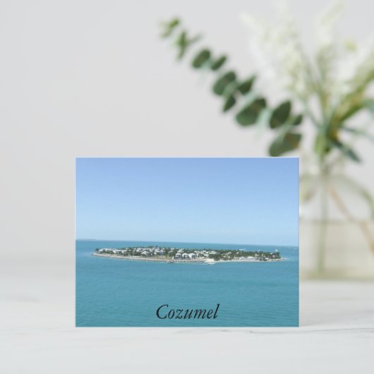 Cozumel Island Blue Water Tropical Briefkaart (Staand voorkant)