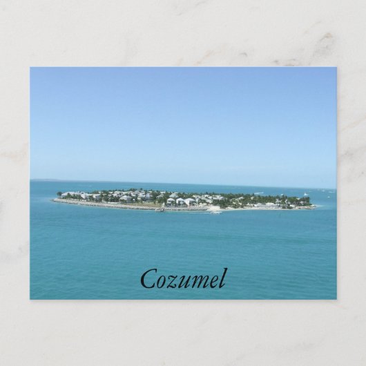Cozumel Island Blue Water Tropical Briefkaart (Voorkant)