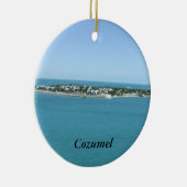 Cozumel Island Blue Water Tropical Keramisch Ornament (Rechts)