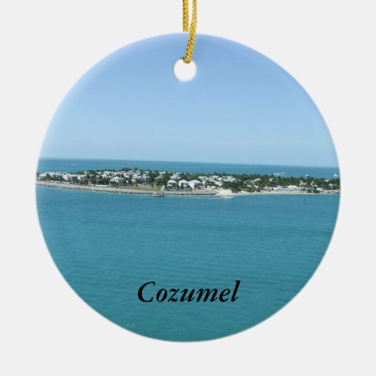 Cozumel Island Blue Water Tropical Keramisch Ornament (Voorkant)