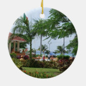 Cozumel Island Blue Water Tropical Keramisch Ornament (Achterkant)