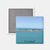 Cozumel Island Blue Water Tropical Magneet (Voorkant / Achterkant)