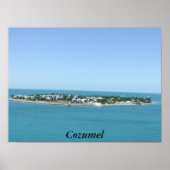 Cozumel Island Tropical Blue Water Poster (Voorkant)