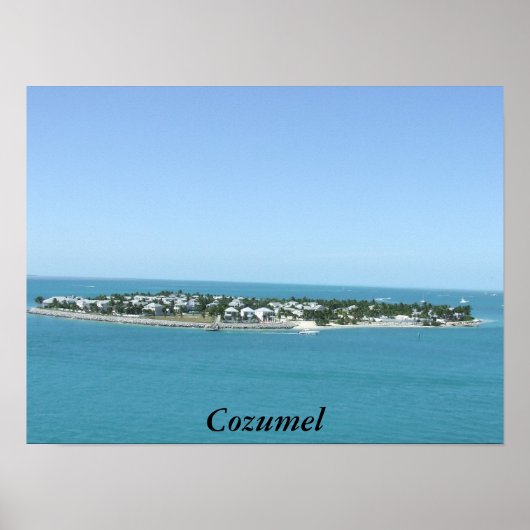 Cozumel Island Tropical Blue Water Poster (Voorkant)