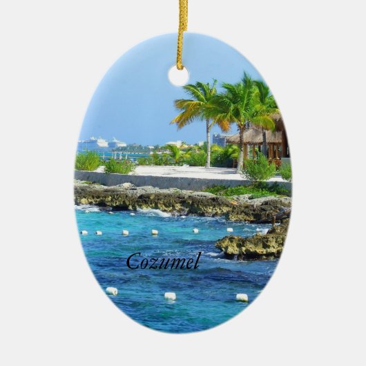 Cozumel-kerstversiering Keramisch Ornament (Voorkant)