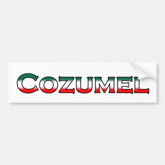 Cozumel Logo (tekst) Bumpersticker (Voorkant)