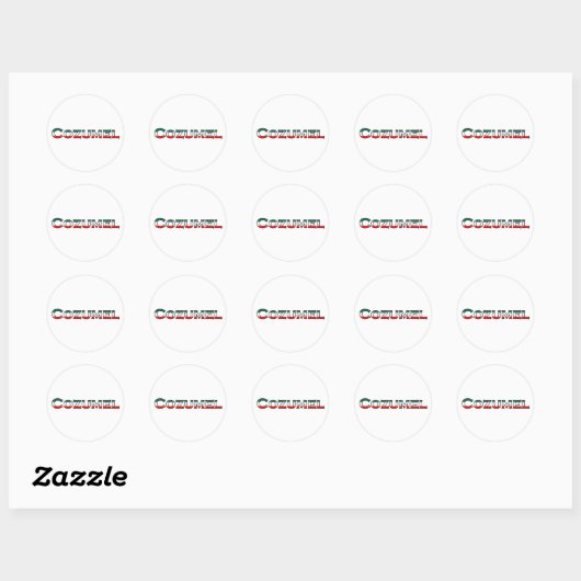Cozumel Logo (tekst) Ronde Sticker (Vel)