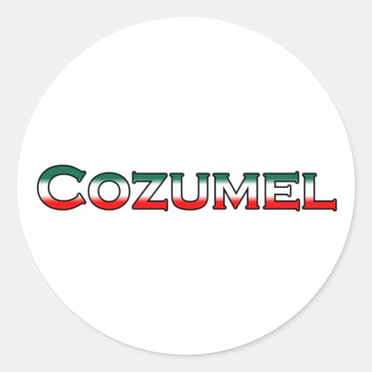 Cozumel Logo (tekst) Ronde Sticker (Voorkant)