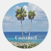 Cozumel, Mexicaans eiland, Ronde Sticker (Voorkant)