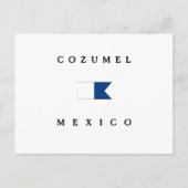 Cozumel Mexico Alpha Dive Flag Briefkaart (Voorkant)