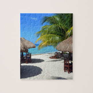 Cozumel Mexico Beach Hut Palm Tree Blauwgroen wate Legpuzzel