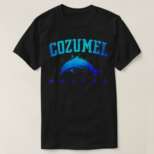COZUMEL MEXICO Beach Vacation Scuba Diving Dolphin T-shirt (Design voorkant)