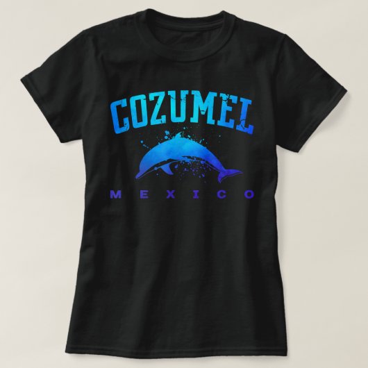 COZUMEL MEXICO Dolphin Lover Beach Vacation Scuba T-shirt (Design voorkant)