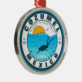 Cozumel Mexico Duikvakantie Souvenir Metalen Ornament (Rechts)