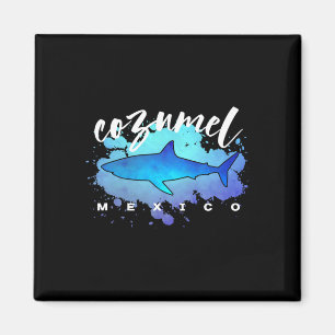 Cozumel Mexico Haai Scu Diver Spring Break Vakanti Magneet