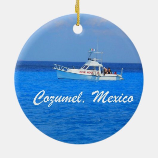 Cozumel, Mexico Keramisch Ornament (Achterkant)