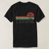 Cozumel Mexico - Mexicaans strand Retro Sunset Vin T-shirt (Design voorkant)