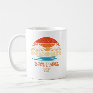 Cozumel Mexico Oude zonsondergang Passend Koffiemok