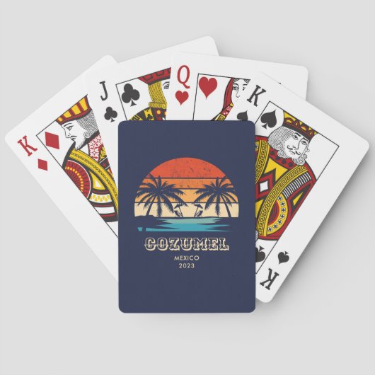 Cozumel Mexico Oude zonsondergang Passend Pokerkaarten (Achterkant)