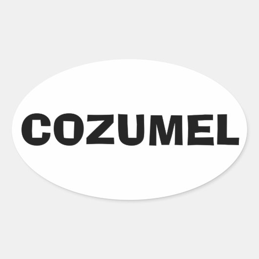Cozumel, Mexico Ovale Sticker (Voorkant)