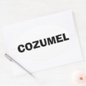 Cozumel, Mexico Ovale Sticker (Envelop)