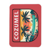 Cozumel Mexico Retro Embleem Magneet (Verticaal)
