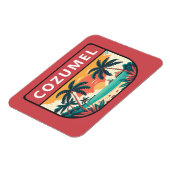 Cozumel Mexico Retro Embleem Magneet (Linkerzijde)