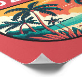 Cozumel Mexico Retro Embleem Poster (Hoek)