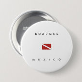 Cozumel Mexico Scuba Dive Flag Ronde Button 7,6 Cm (Voorkant /achterkant)