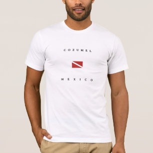 Cozumel Mexico Scuba Dive Flag T-shirt