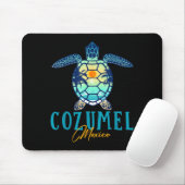 Cozumel Mexico Sea Turtle Palm Tree Sunset Beach V Muismat (Met muis)