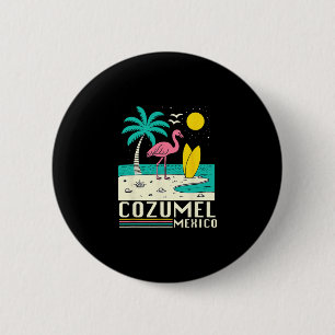 Cozumel Mexico Souvenir Vakantie Reis Mannen Vrouw Ronde Button 5,7 Cm