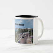 Cozumel, Mexico Tweekleurige Koffiemok (Voorkant rechts)