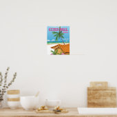 Cozumel Mexico Vintage reisaffiche print (Keuken)