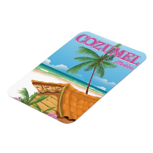 Cozumel Mexico Vintage reisposter print Magneet (Linkerzijde)