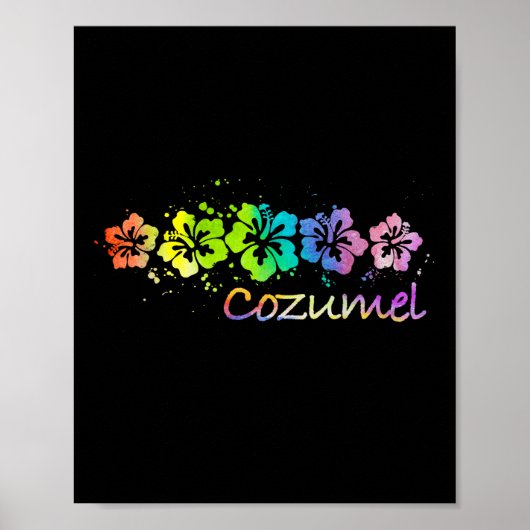 Cozumel, Mexico Waterverf Beach & Surf Poster (Voorkant)